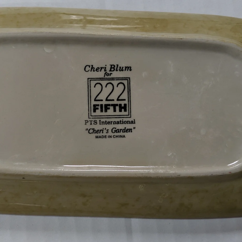 222 Fifth, primitive decor, butter dish